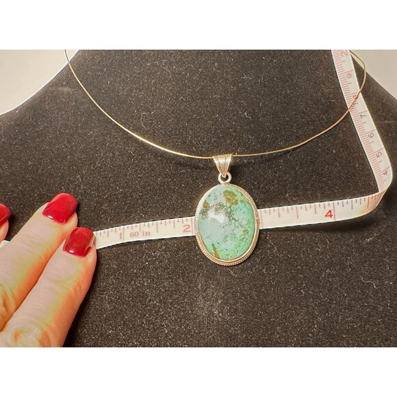 Sterling Silver and Turquoise Pendant 7 grams - Picture 5 of 6